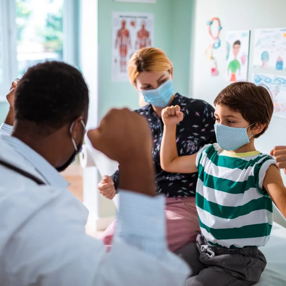 doctor visit with a young patient
