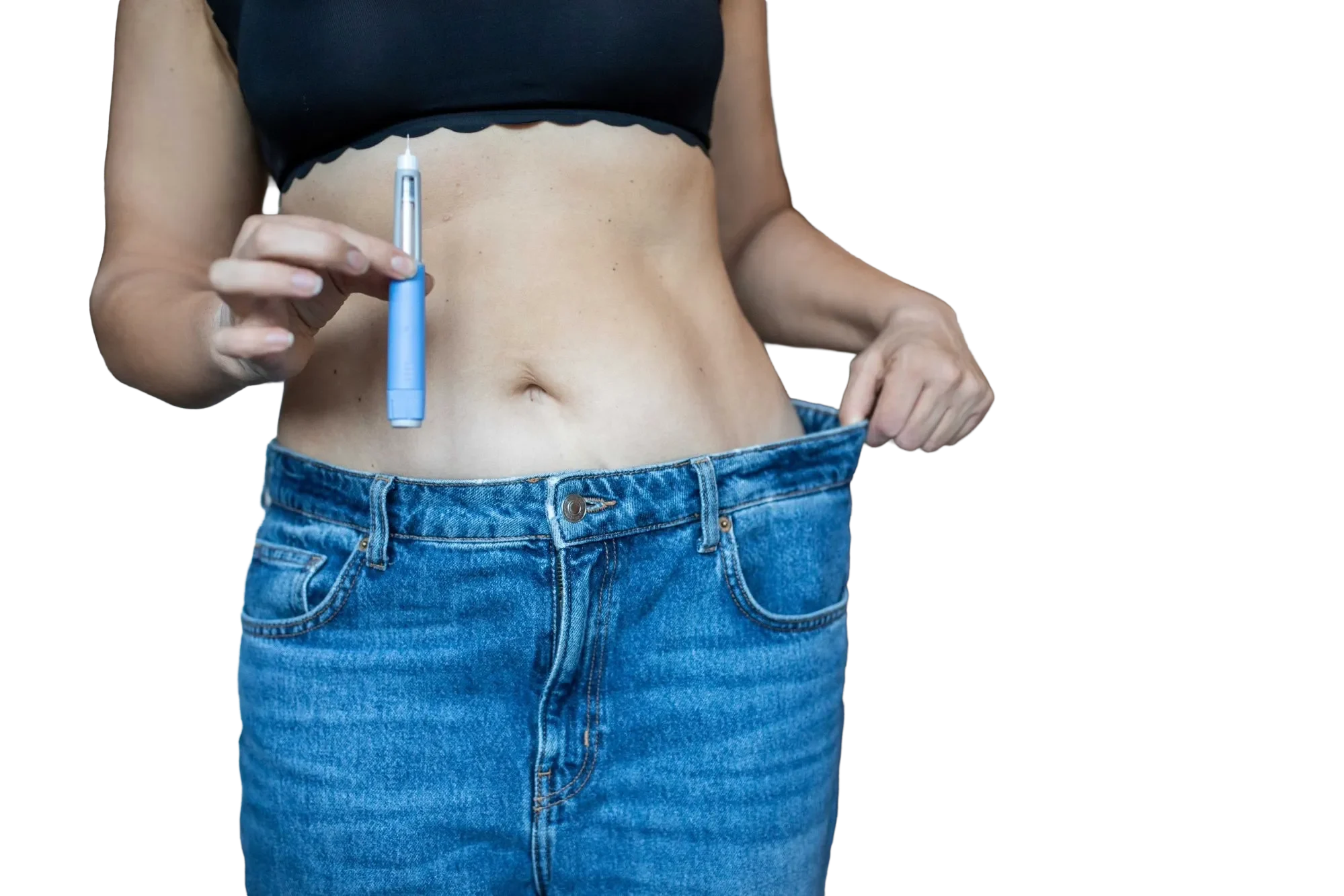 Woman with injection