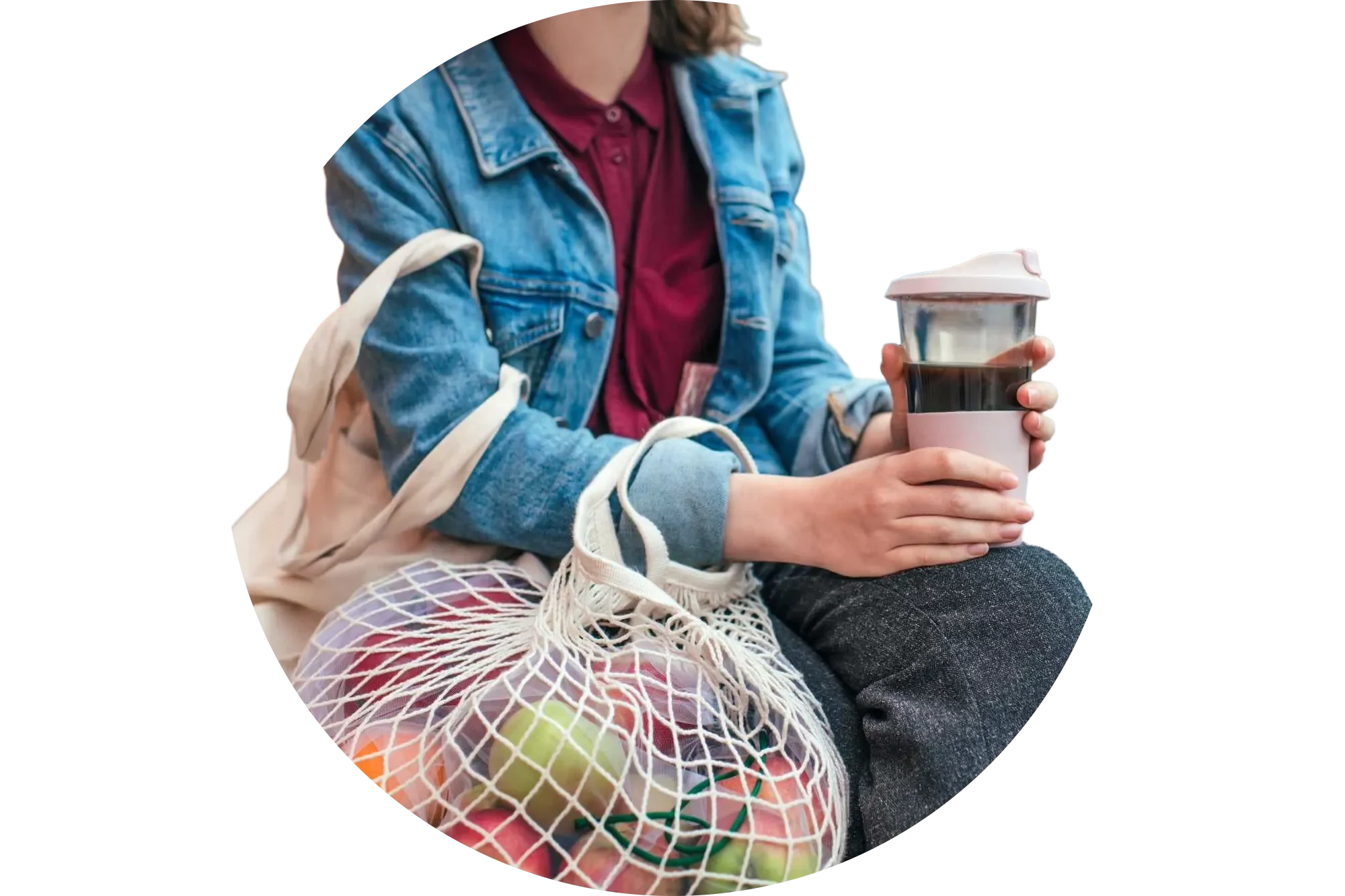woman with groceries
