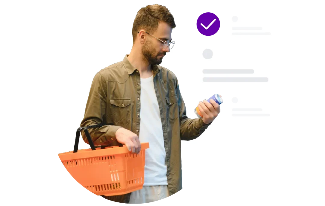 man shopping