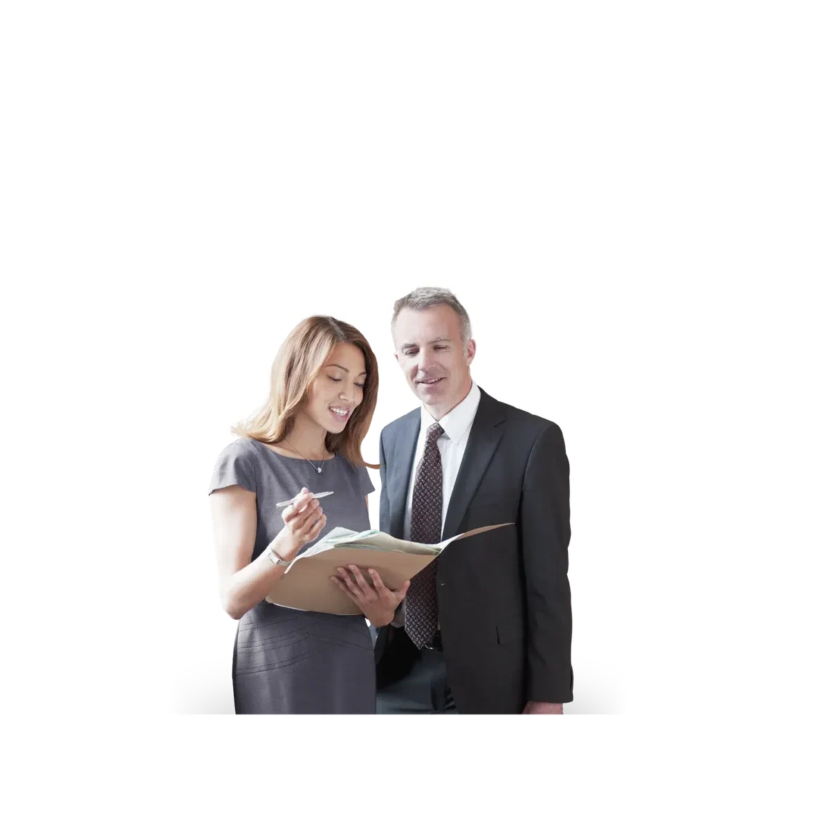 Man and woman trading online