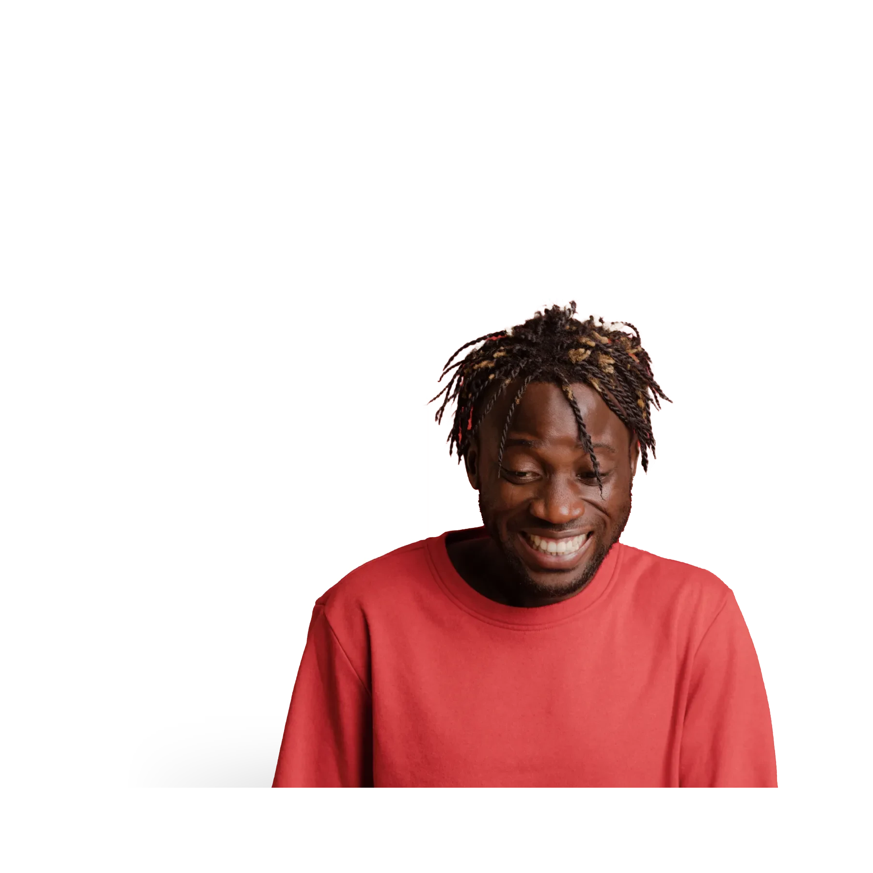 Mann mit Zielgruppen-Daten im Hintergrund