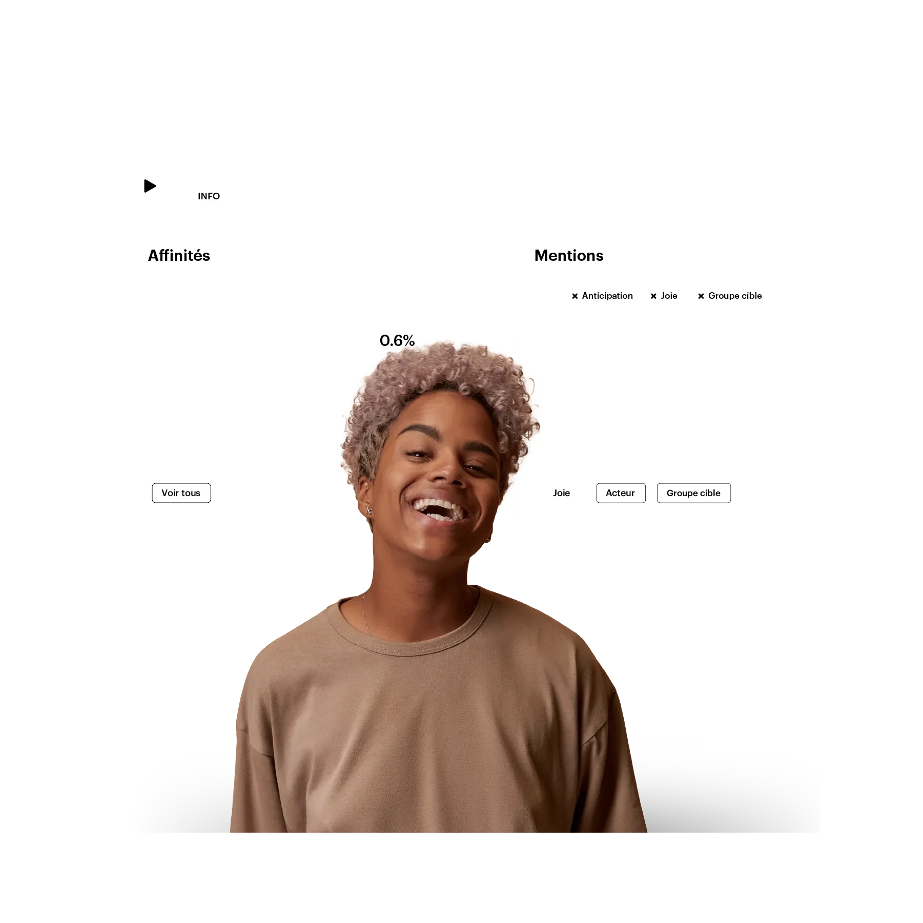 person smiling with data in the background
