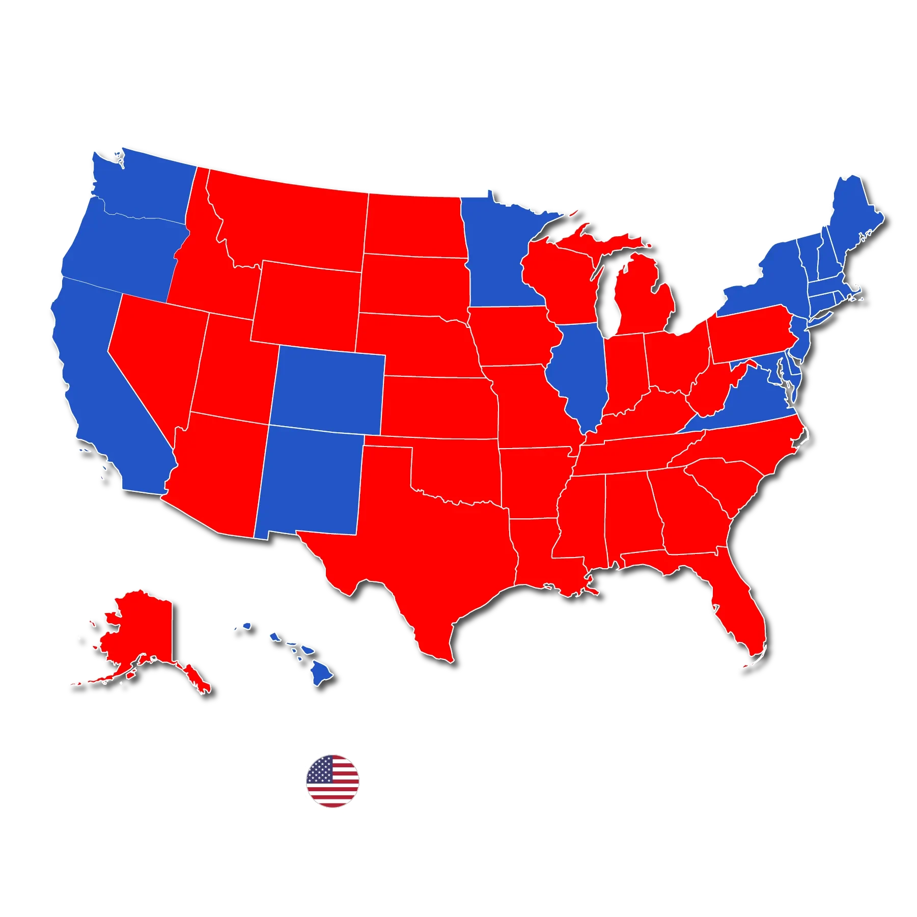 US election map visualization