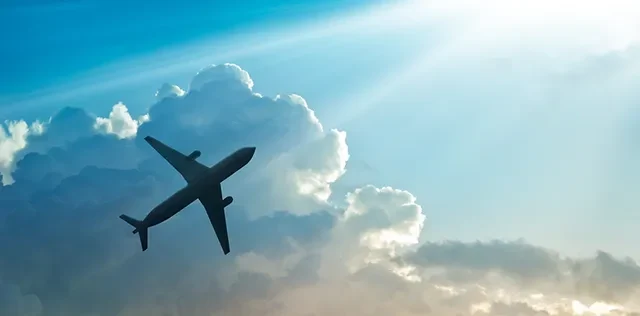 airplane in the sky