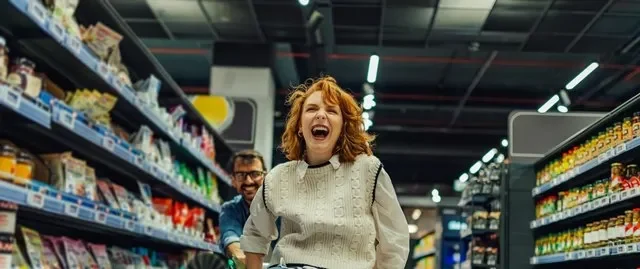 womain in supermarket